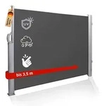 NOOR Seitenmarkise EXKLUSIV 100x350 cm - ausziehbarer Sichtschutz & Windschutz f&uuml;r