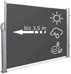 NOOR Seitenmarkise EXKLUSIV 200x350 cm - ausziehbarer Sichtschutz & Windschutz f&uuml;r