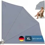 DETEX&reg; Balkonf&auml;cher Sichtschutz inkl. Abdeckung 140x140cm Wetterfest UV-best&auml;ndig