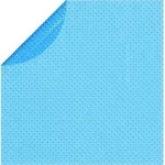vidaXL Treibende Runde PE Pool-Solarplane 455 cm Blau