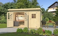 Weka Gartenhaus Vaduz 254, 28 mm Wandst&auml;rke, 2-Raum Haus - B x T x H - 394.00 x