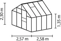 Vitavia Gew&auml;chshaus Merkur 6700 ESG gr&uuml;n, 261305
