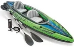Intex Schlauchboot Angelboot Kajak Challenger K2, Set inkl. Alu-Paddel und Pumpe, 351