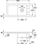 Villeroy & Boch 330701FU EB-SP Timeline 50 900x510mm Ablgarn.