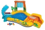 INTEX 57444NP -Playcenter - Dinosaurier Playcenter mit Rutsche (249x191x109cm) Dino