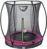 Trampolin EXIT Silhouette Ground mit Sicherheitsnetz Ø183cm pink