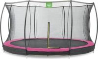 EXIT Silhouette Trampolin &oslash;427cm, mit Sicherheitsnetz, Bodentrampolin, Rund, f&uuml;r