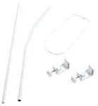 Julius Z&ouml;llner 5100500000, Halter f&uuml;r Betthimmel, Wei&szlig;, 40 mm, 1500 mm, STANDARD