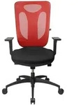 Topstar B&uuml;rostuhl Net Pro 100, NN100 T201 Stoff rot, Gestell schwarz
