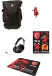 MSI GT Gaming Xmas Pack 2017, Rucksack, 39,6 cm (15.6") - Schwarz/Rot