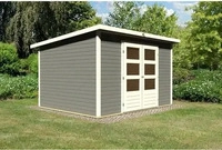 Karibu 82983, Karibu Gartenhaus Ger&auml;tehaus Stockach 5 terragrau 305x246x197 cm