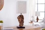 riess-ambiente Treibholz Tischlampe HYPNOTIC 45cm beige mit Leinenschirm Metall...
