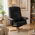 Relaxsessel Fernsehsessel Sessel ohne Hocker M56 Kunstleder - schwarz