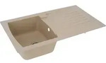 respekta Mineralite Einbausp&uuml;le 1 Becken Boston 86 x 50 cm 86 x 50 cm - Beige