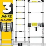 Craftfull Teleskopleiter | Soft-Close-Funktion - Aluleiter - Ausziehleiter -