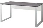 Germania Schreibtisch "GW-ALTINO" in Wei&szlig;/Basalto-Dunkel, 160 x 75 x 80 cm (BxHxT),