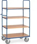fetra 8302, Stahl, Regalwagen, Blau, 600 kg, 4 Rad/R&auml;der, 20 cm