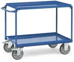 Fetra Tischwagen mit Stahlblechwannen 2 Etagen 1000x600mm Ladefl&auml;che