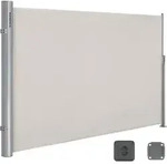 SONGMICS Alu Seitenmarkise 200 x 350 cm 280 g/m2 ausziehbar Sichtschutz,...