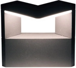Heitronic Bonita Breite 17 cm schwarz 1-flammig eckig - Silber