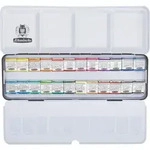 Schmincke Horadam Aquarell Malkasten Metallkasten 24 x 1/2 N&auml;pfchen 74 424 097
