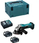 Winkelschleifer 18V LXT &Oslash;115 mm (2x5,0 Ah) in MAKPAC - MAKITA DGA452RTJ