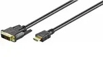 Goobay DVI-D/HDMITM Kabel, vergoldet, DVI-D-Stecker Single-Link (18+1 pin) >