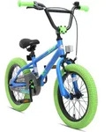 BIKESTAR Kinder Fahrrad ab 4 Jahre | 16 Zoll BMX Kinderrad | Blau & Gr&uuml;n - Blau