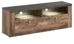 TV-M&ouml;bel Amaury mit 1 T&uuml;r, Dunkles Holzoptik, 140cm - Braun