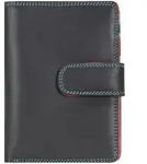 MyWalit Medium Snap Wallet Geldb&ouml;rse Leder 13 cm - Schwarz