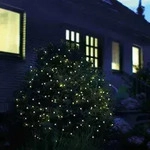 LED Lichternetz mit 200 warmwei&szlig;en LEDs 3x3 Meter f&uuml;r Innen und Au&szlig;en - Gr&uuml;n