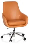 hjh OFFICE Profi Chefsessel BARENO Ergonomischer B&uuml;rostuhl mit Armlehnen Leder