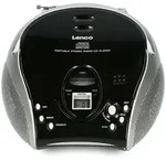 Lenco SCD-24 Black/Silver - Tragbares FM-Radio mit CD-Player - Kopfh&ouml;reranschlu&szlig; -