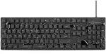 Renkforce RF-3561816 USB Tastatur Deutsch, QWERTZ Schwarz Silikonmembran