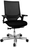 Topstar B&uuml;rostuhl T300, TA309A T200 schwarz, alu Stoff - Schwarz