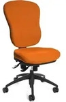 Topstar B&uuml;rostuhl Wellpoint 30 SY, 8060 BC4 Stoff orange, Gestell schwarz -...