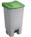 helit M&uuml;lleimer 120,0 l grau, gr&uuml;n, 1 St. - Grau/Gr&uuml;n