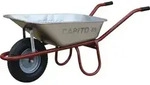 CAPITO Standard Schubkarre ALLCAR 85 Liter schmale Tiefmulde, Gummir&auml;der mit