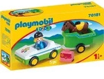 PLAYMOBIL 1.2.3. 70181 PKW mit Pferdeanh&auml;nger - Bunt