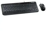 Microsoft Wired Desktop 600, Kabelgebunden, USB, Schwarz, Maus enthalten - Schwarz