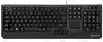 Perixx PERIBOARD-513 II US, USB-Tastatur, Touchpad, schwarz - Schwarz