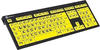 Logickeyboard XL Print NERO - Standard - Verkabelt - USB - QWERTZ - Schwarz - Gelb