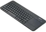 Logitech K400 Plus, Mini, Kabellos, RF Wireless, QWERTZ, Schwarz - Schwarz