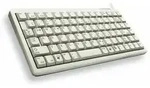 CHERRY Compact-Keyboard G84-4100 - Tastatur - PS/2, USB - Deutsch - Hellgrau - Grau