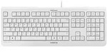 CHERRY KC 1000, Volle Gr&ouml;&szlig;e (100%), Kabelgebunden, USB, QWERTY, Grau - Grau