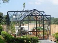 Vitavia Gew&auml;chshaus "Sirona" schwarz 13 m&sup2; 3 mm ESG
