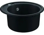 GROHE K200, Aufsatzwanne, Kreis, Quarzkomposit, Schwarz, 1 Becken, Kreis - Schwarz