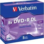VERBATIM 43541 Double Layer Silber Surface DVD+R 8X Rohling