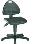 Arbeitsdrehstuhl ISITEC Bodengleiter Integralschaum schwarz 430-600mm BIMOS - Schwarz