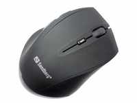 Sandberg Wireless Mouse Pro, rechts, Optisch, RF Wireless, 1600 DPI, Schwarz